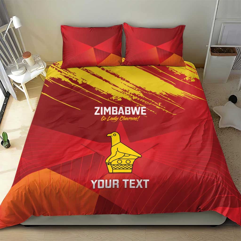 Custom Zimbabwe Cricket Bedding Set Go Lady Chevrons Grunge Style LT14