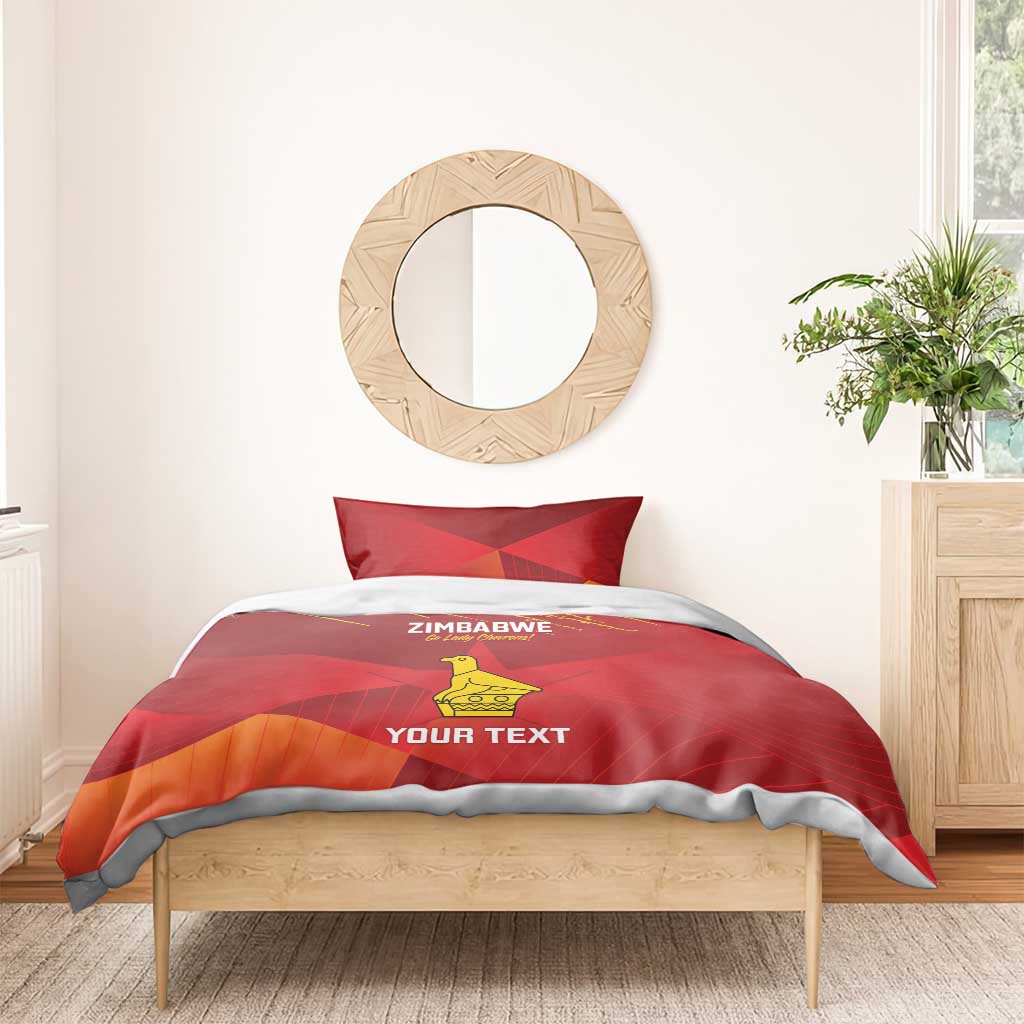 Custom Zimbabwe Cricket Bedding Set Go Lady Chevrons Grunge Style LT14