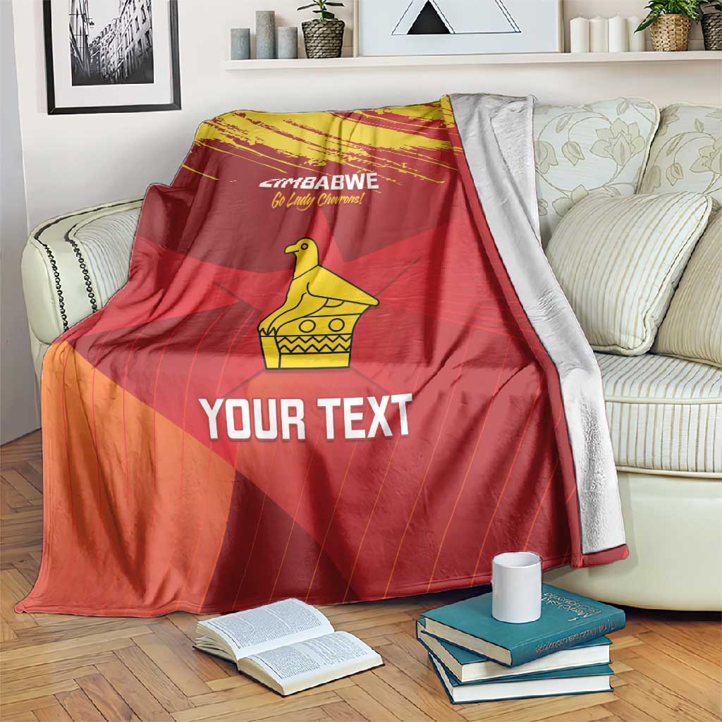 Custom Zimbabwe Cricket Blanket Go Lady Chevrons Grunge Style LT14