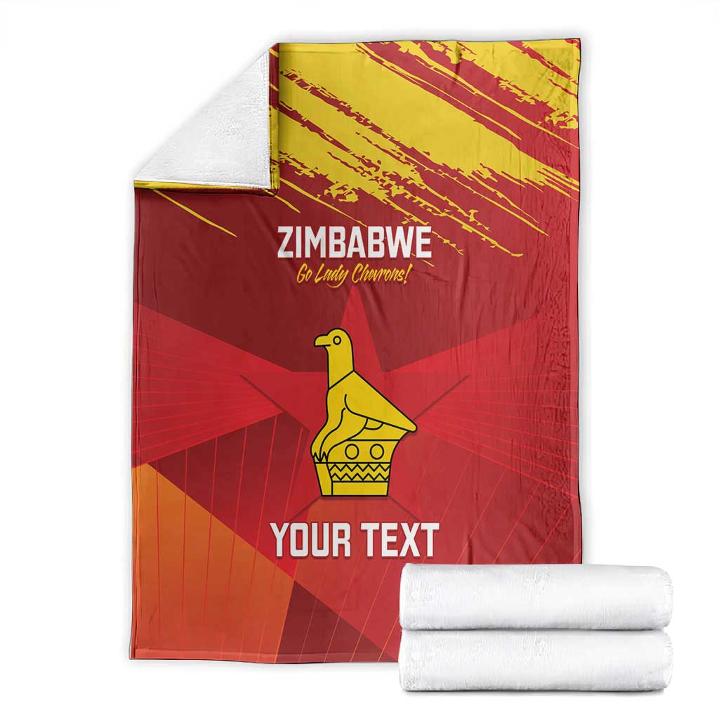 Custom Zimbabwe Cricket Blanket Go Lady Chevrons Grunge Style LT14