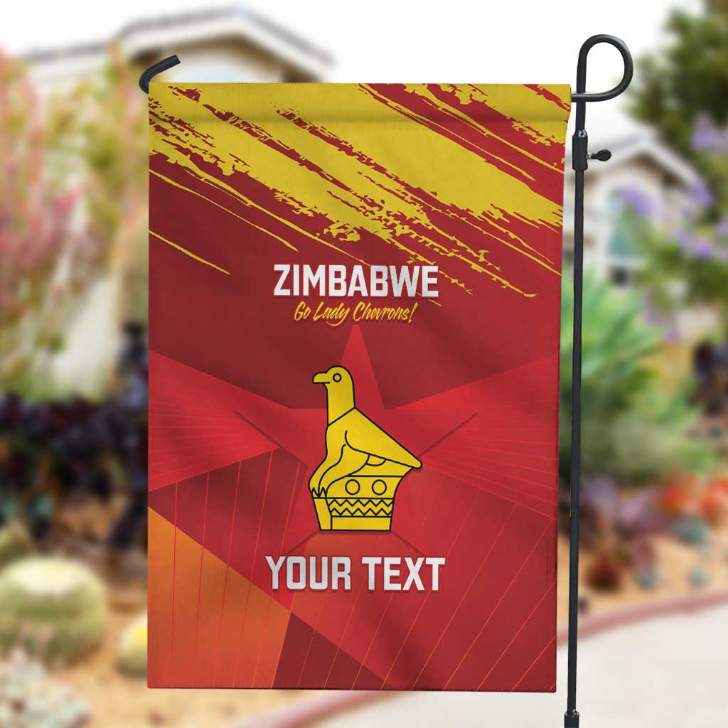 Custom Zimbabwe Cricket Garden Flag Go Lady Chevrons Grunge Style LT14