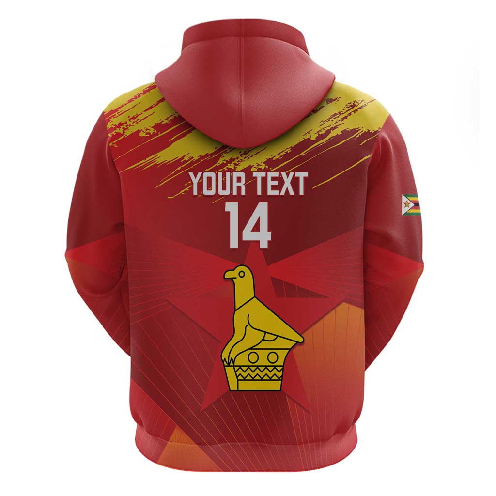 Custom Zimbabwe Cricket Hoodie Go Lady Chevrons Grunge Style LT14