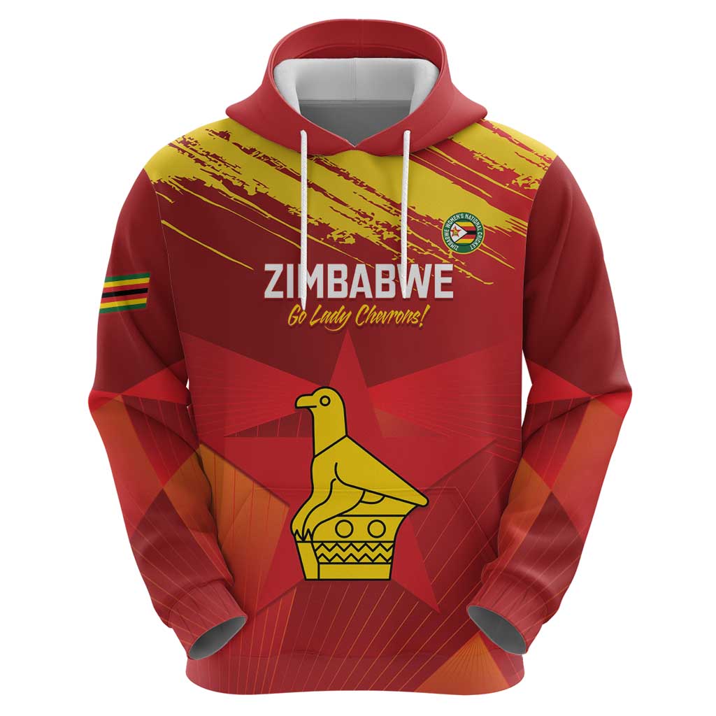 Custom Zimbabwe Cricket Hoodie Go Lady Chevrons Grunge Style LT14