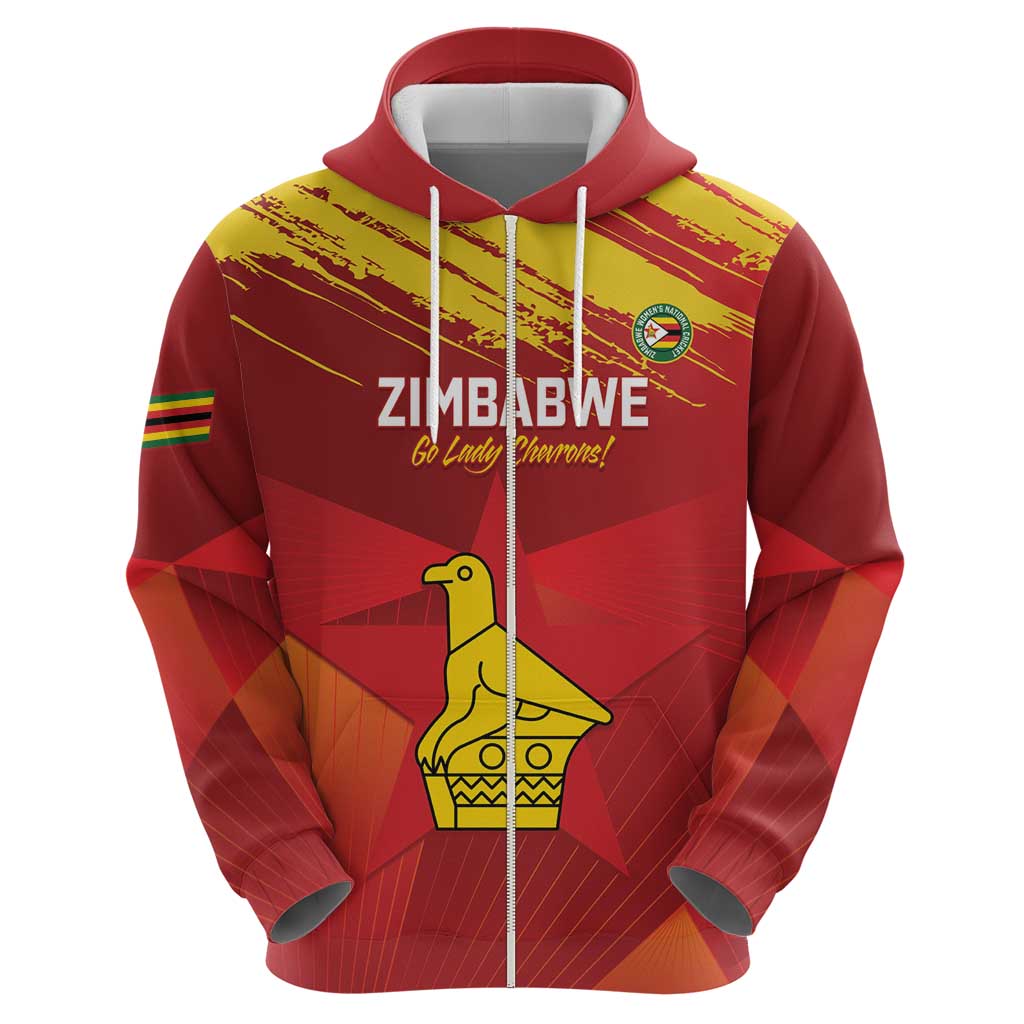 Custom Zimbabwe Cricket Hoodie Go Lady Chevrons Grunge Style LT14