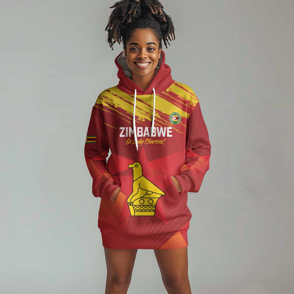 Custom Zimbabwe Cricket Hoodie Dress Go Lady Chevrons Grunge Style LT14
