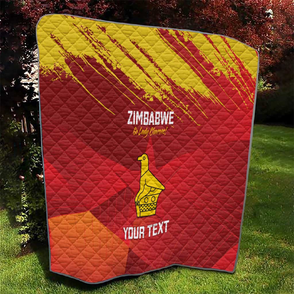 Custom Zimbabwe Cricket Quilt Go Lady Chevrons Grunge Style LT14