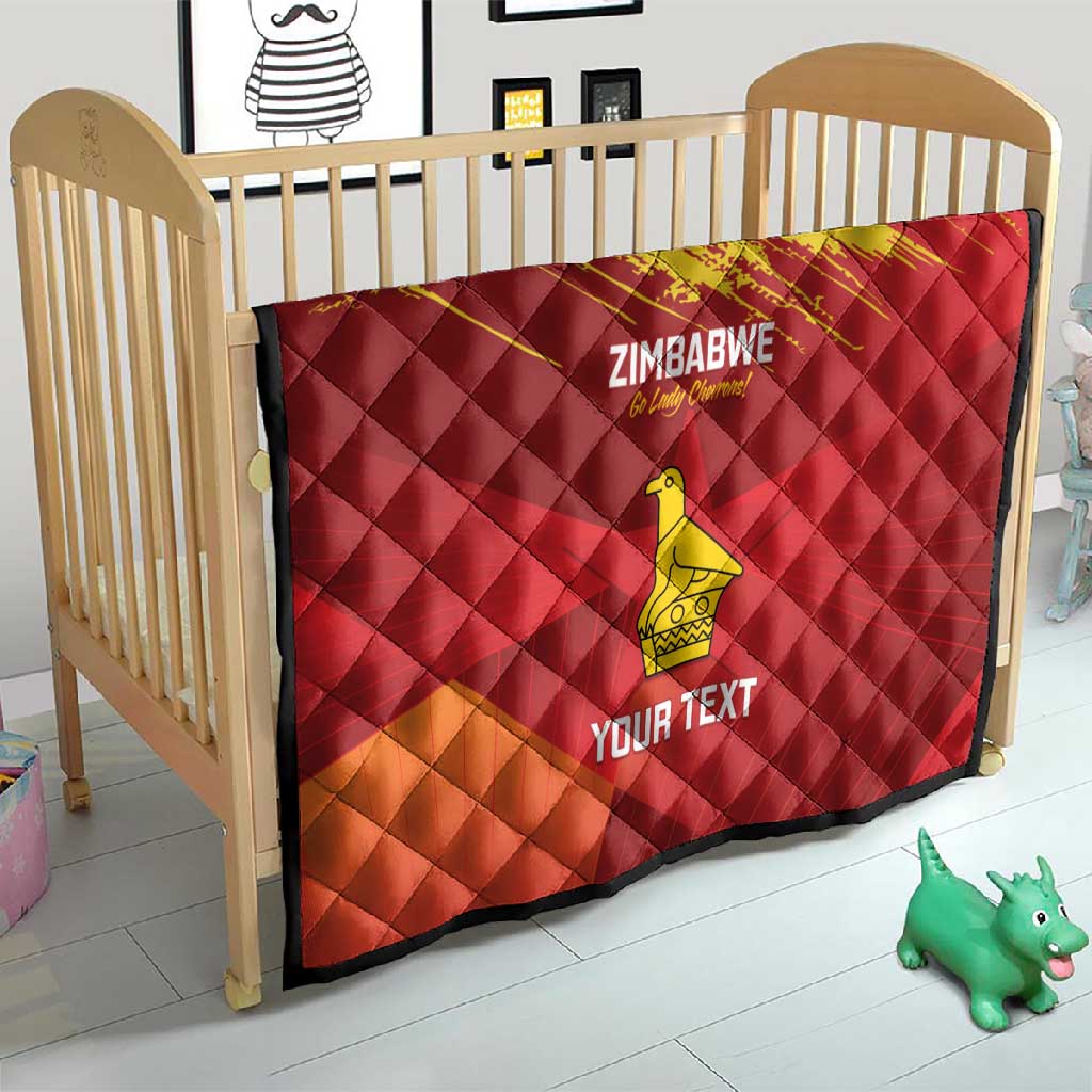 Custom Zimbabwe Cricket Quilt Go Lady Chevrons Grunge Style LT14