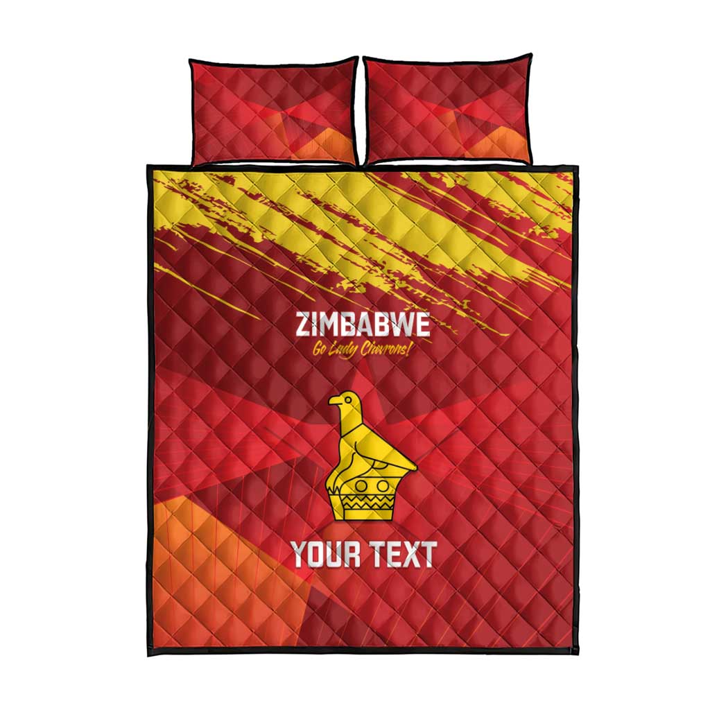 Custom Zimbabwe Cricket Quilt Bed Set Go Lady Chevrons Grunge Style LT14