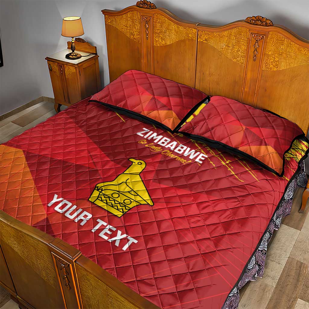 Custom Zimbabwe Cricket Quilt Bed Set Go Lady Chevrons Grunge Style LT14