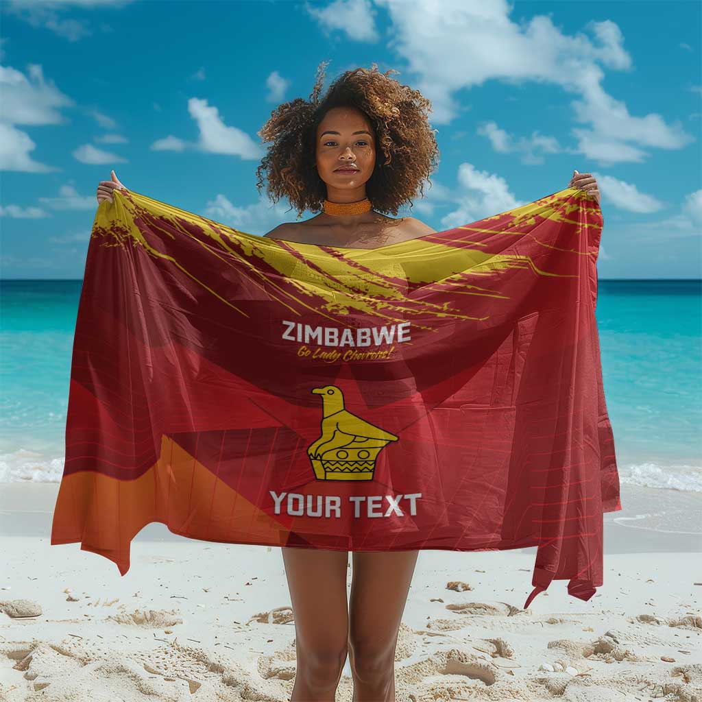 Custom Zimbabwe Cricket Sarong Go Lady Chevrons Grunge Style LT14
