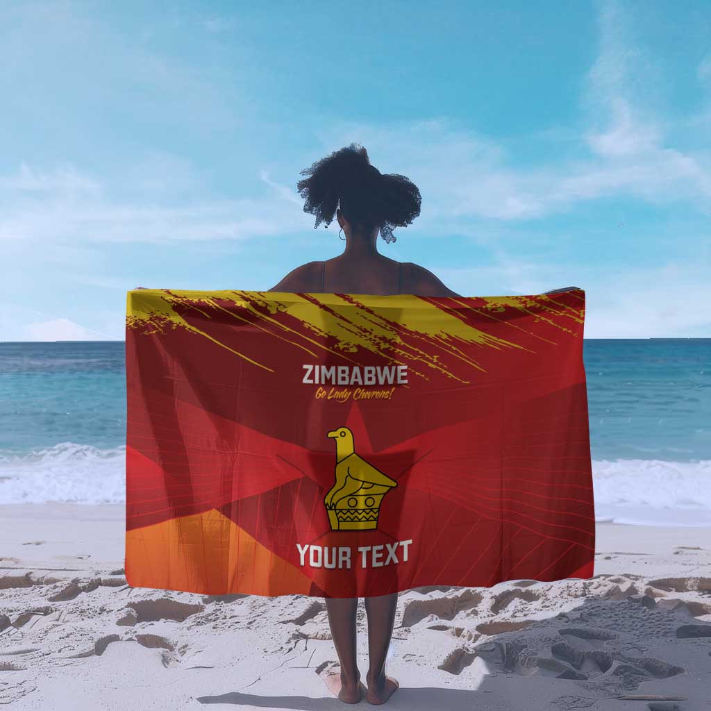Custom Zimbabwe Cricket Sarong Go Lady Chevrons Grunge Style LT14