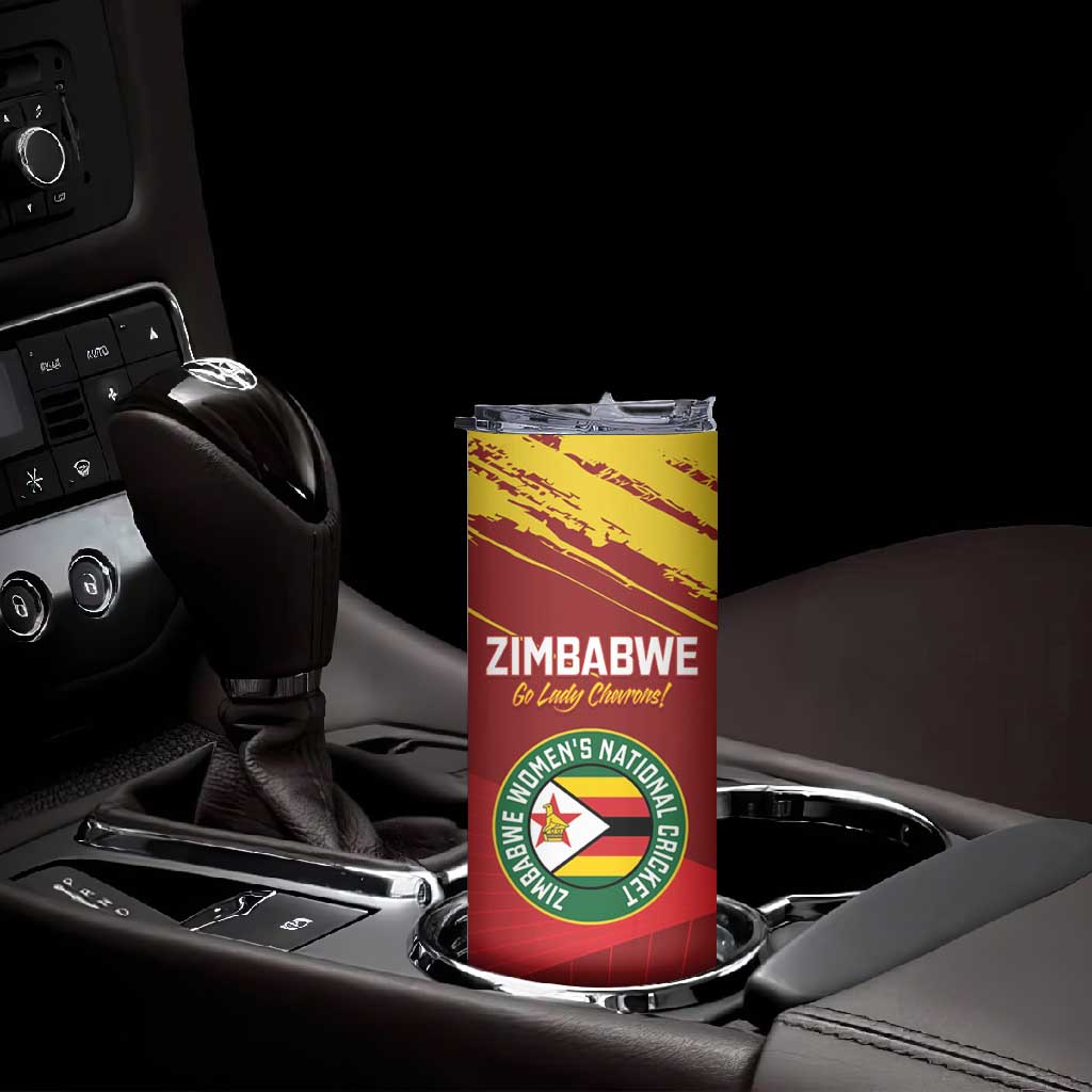 Custom Zimbabwe Cricket Skinny Tumbler Go Lady Chevrons Grunge Style LT14