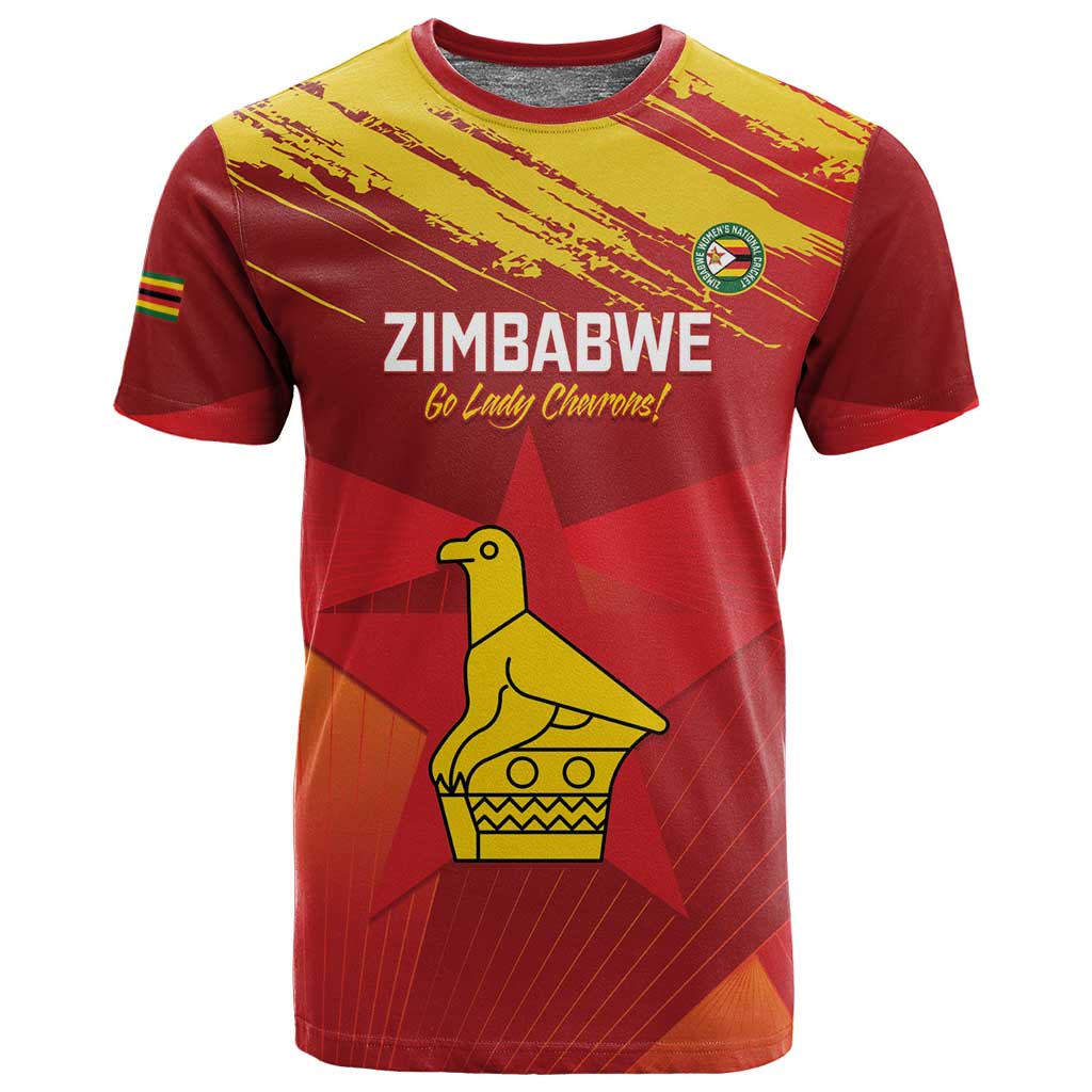 Custom Zimbabwe Cricket T shirt Go Lady Chevrons Grunge Style LT14