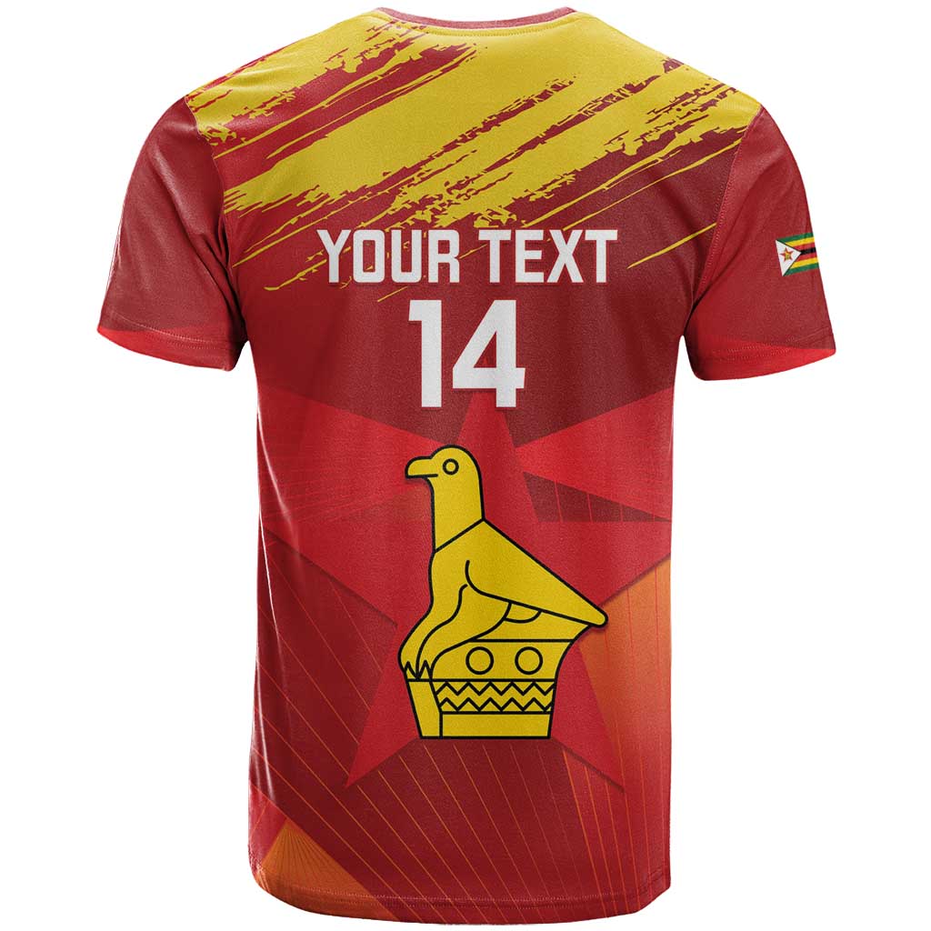 Custom Zimbabwe Cricket T shirt Go Lady Chevrons Grunge Style LT14