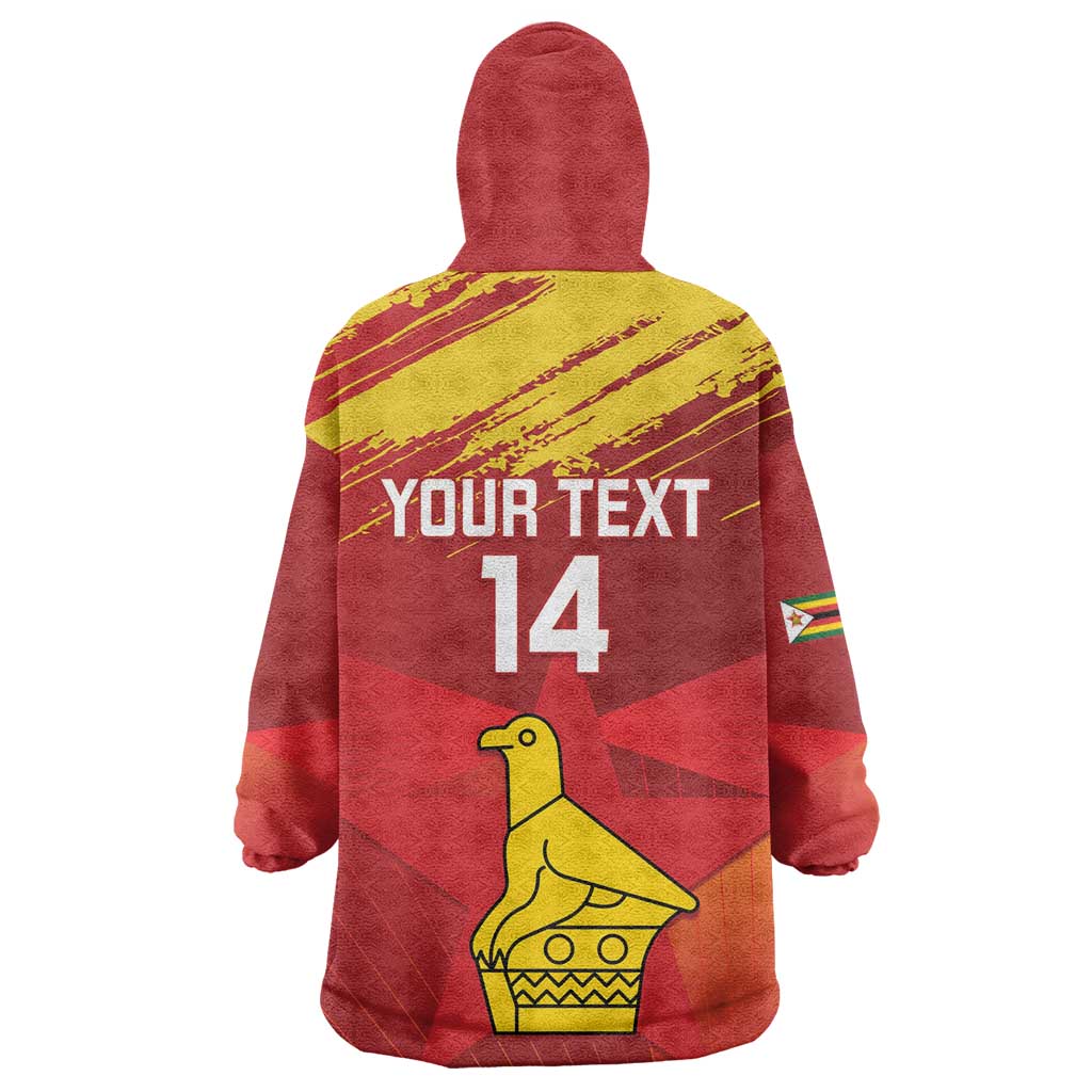 Custom Zimbabwe Cricket Wearable Blanket Hoodie Go Lady Chevrons Grunge Style LT14