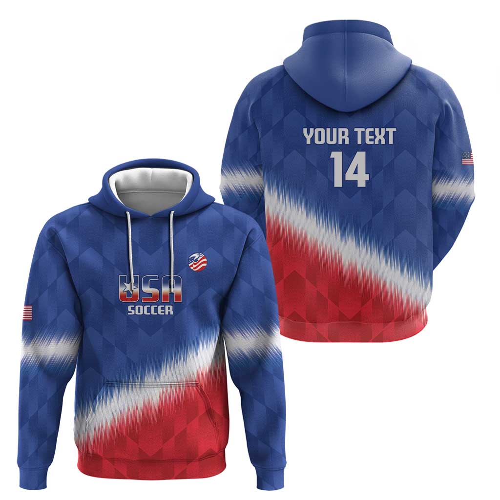Custom United States Soccer Hoodie 2025 Go USA Sporty Style LT14