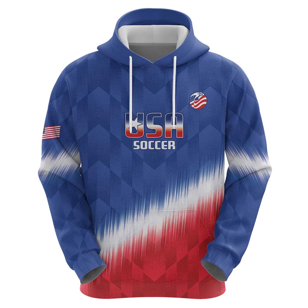 Custom United States Soccer Hoodie 2025 Go USA Sporty Style LT14