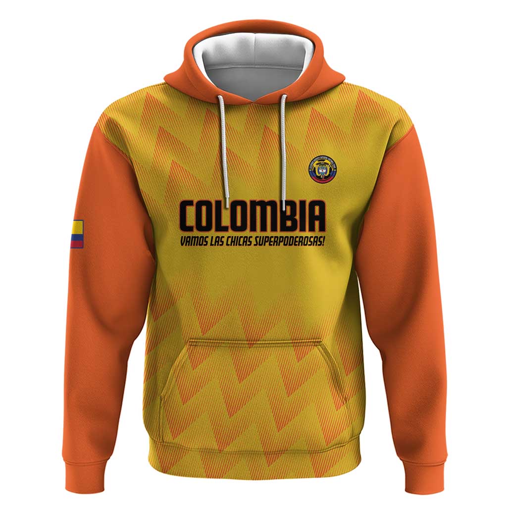 Custom Colombia Football Hoodie 2025 Las Chicas Superpoderosas - Yellow Version LT14