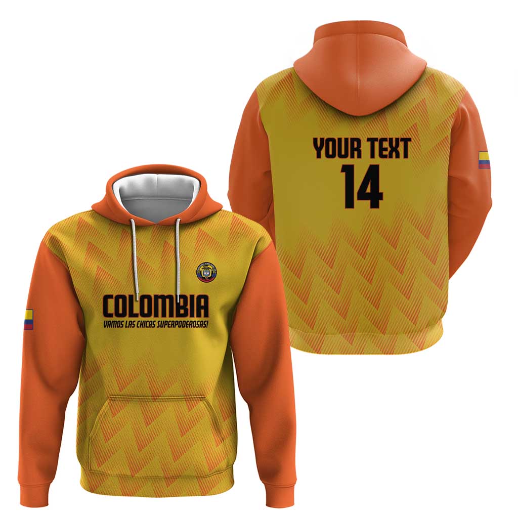 Custom Colombia Football Hoodie 2025 Las Chicas Superpoderosas - Yellow Version LT14