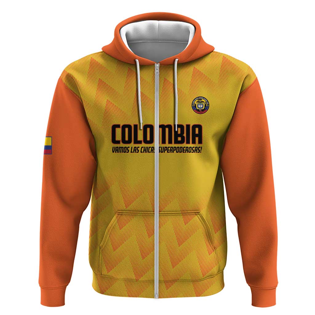 Custom Colombia Football Hoodie 2025 Las Chicas Superpoderosas - Yellow Version LT14