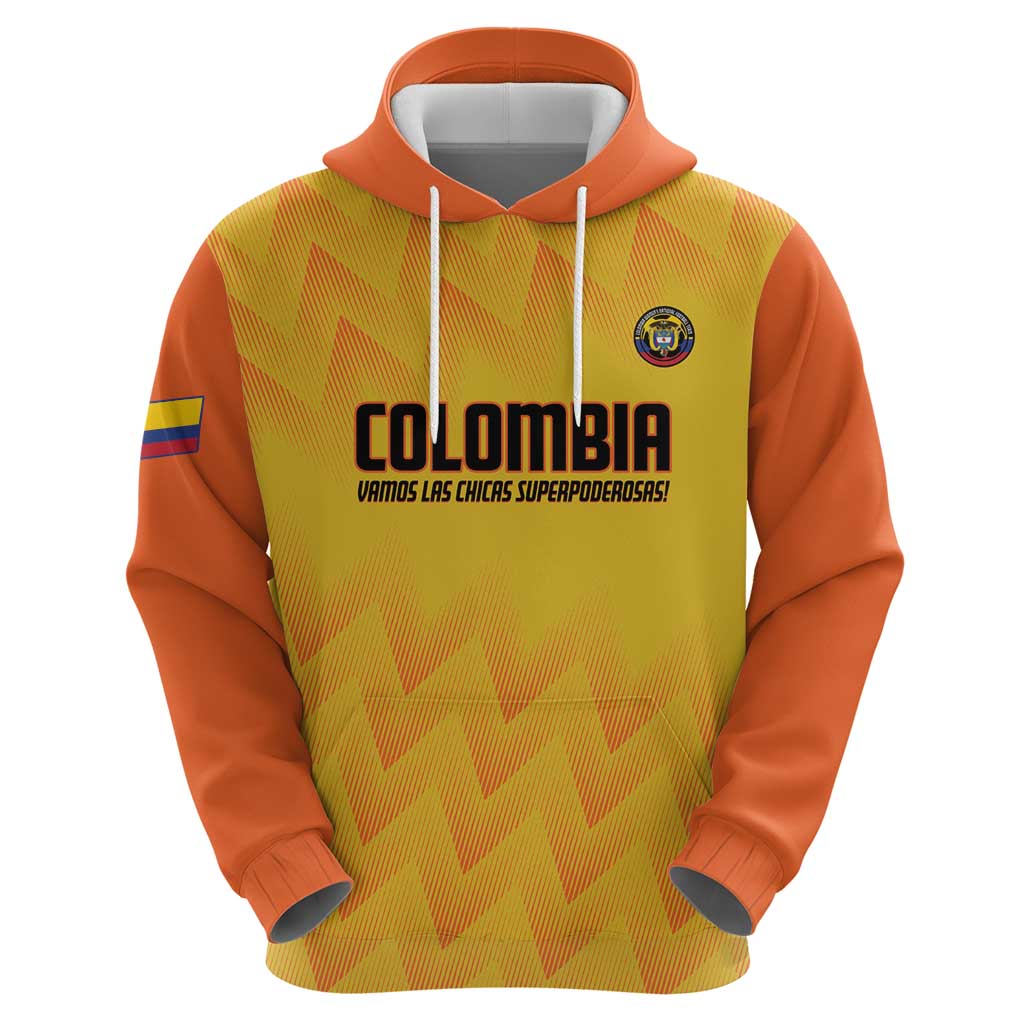 Custom Colombia Football Hoodie 2025 Las Chicas Superpoderosas - Yellow Version LT14