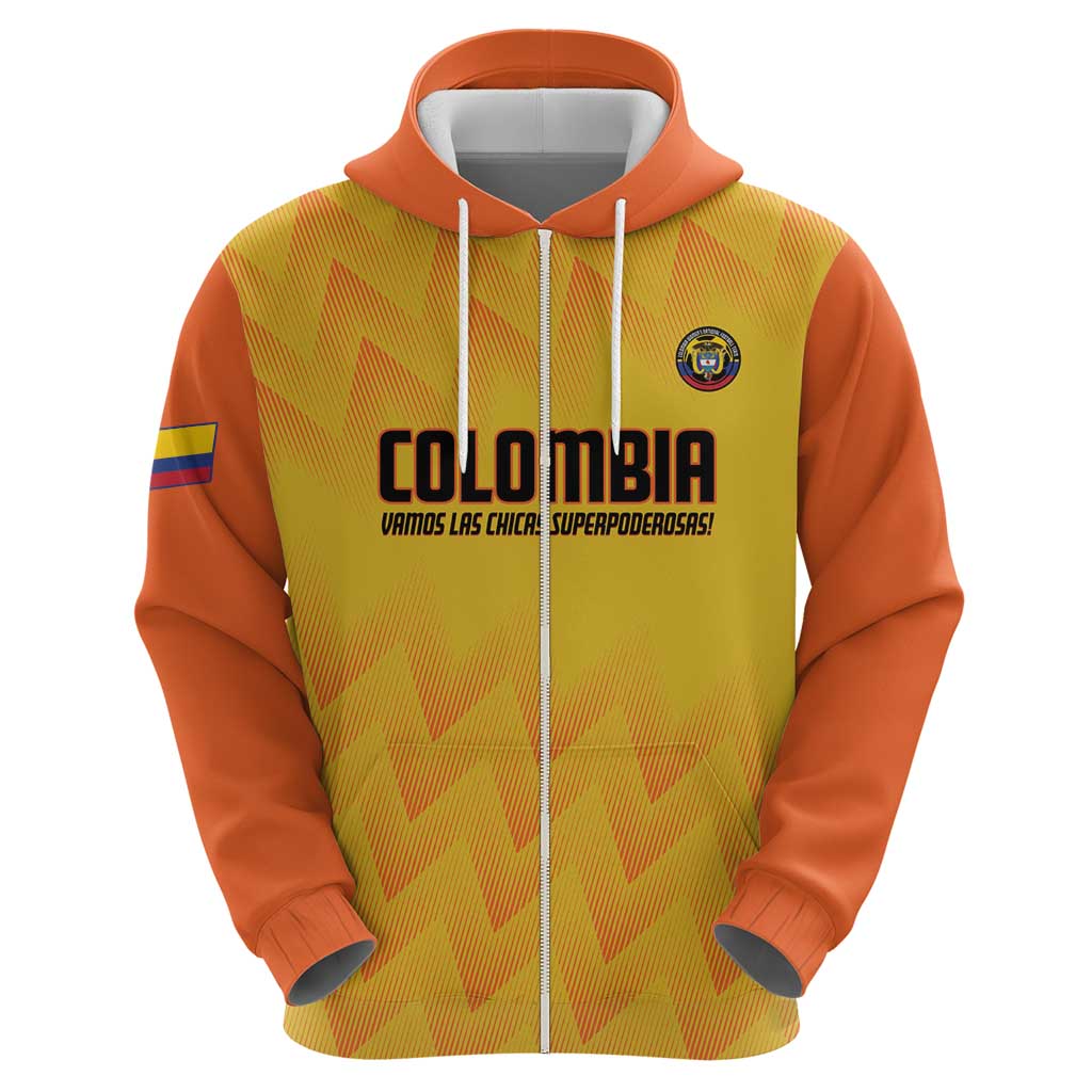 Custom Colombia Football Hoodie 2025 Las Chicas Superpoderosas - Yellow Version LT14