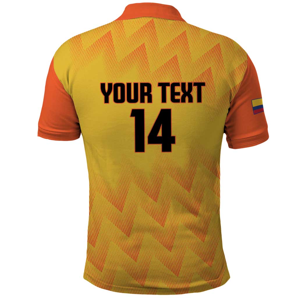 Custom Colombia Football Polo Shirt 2025 Las Chicas Superpoderosas - Yellow Version LT14