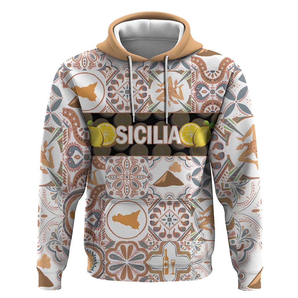 Personalized Sicilia National Symbols With Mosaic Motifs Hoodie LT14