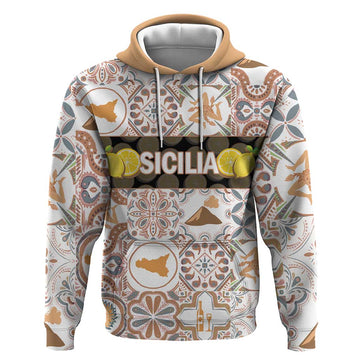 Personalized Sicilia National Symbols With Mosaic Motifs Hoodie LT14