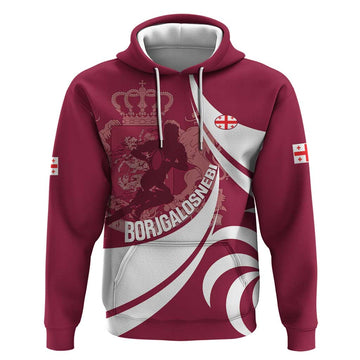 Custom Georgia Rugby Hoodie Go Borjgalosnebi LT14