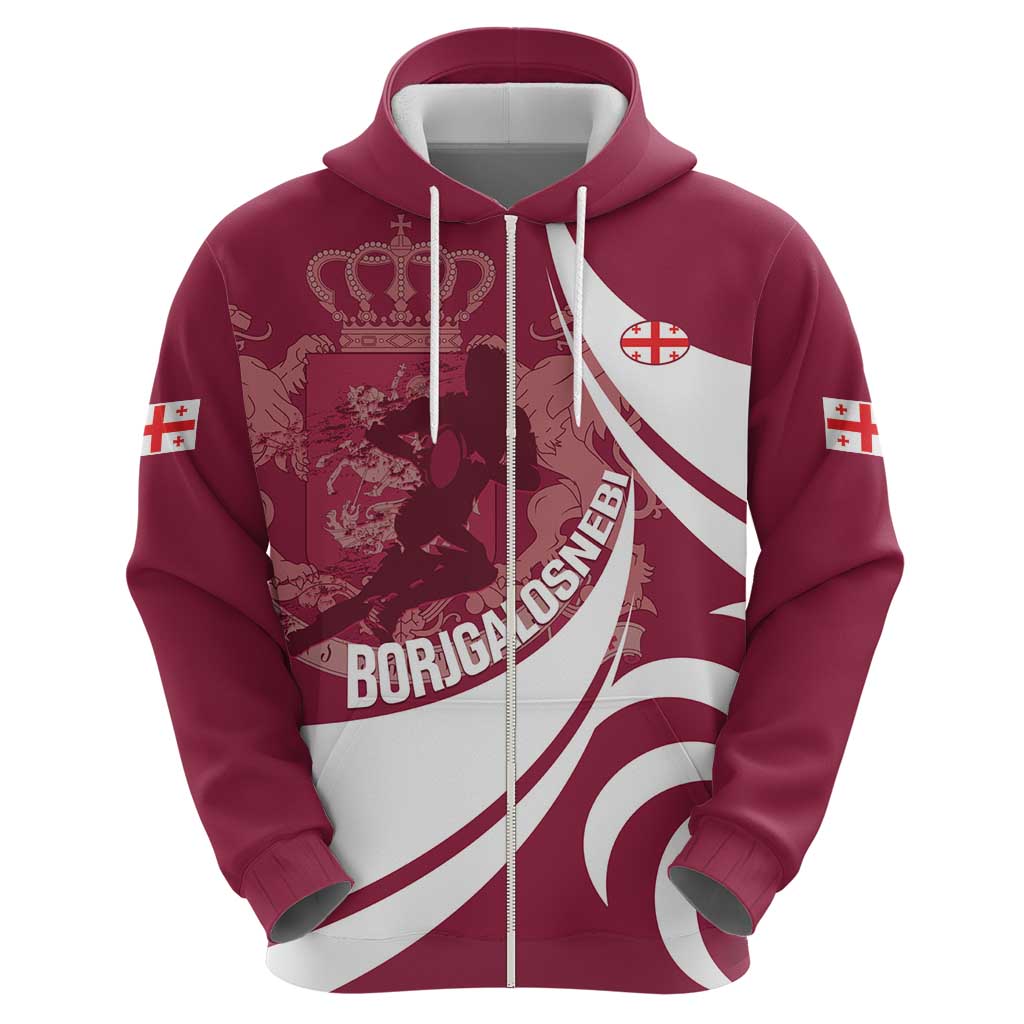 Custom Georgia Rugby Hoodie Go Borjgalosnebi LT14