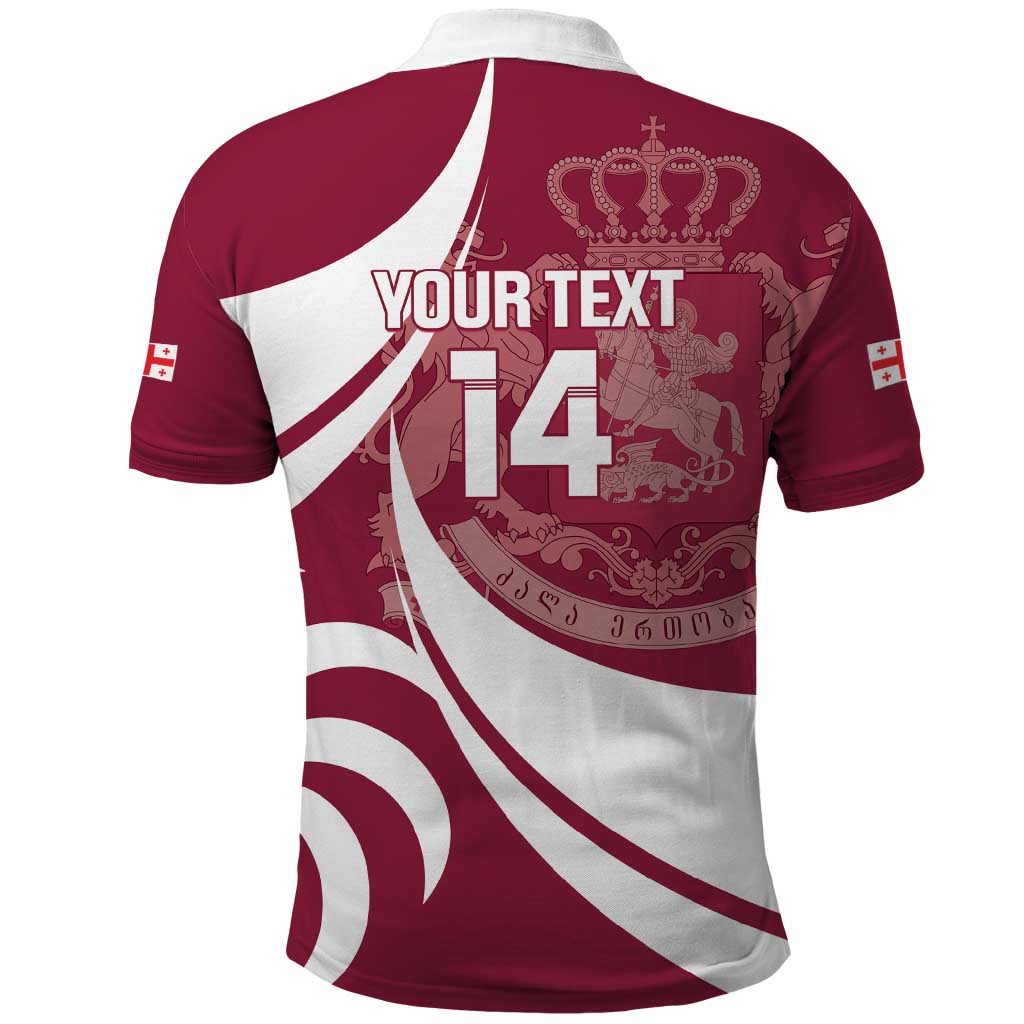 Custom Georgia Rugby Polo Shirt Go Borjgalosnebi LT14