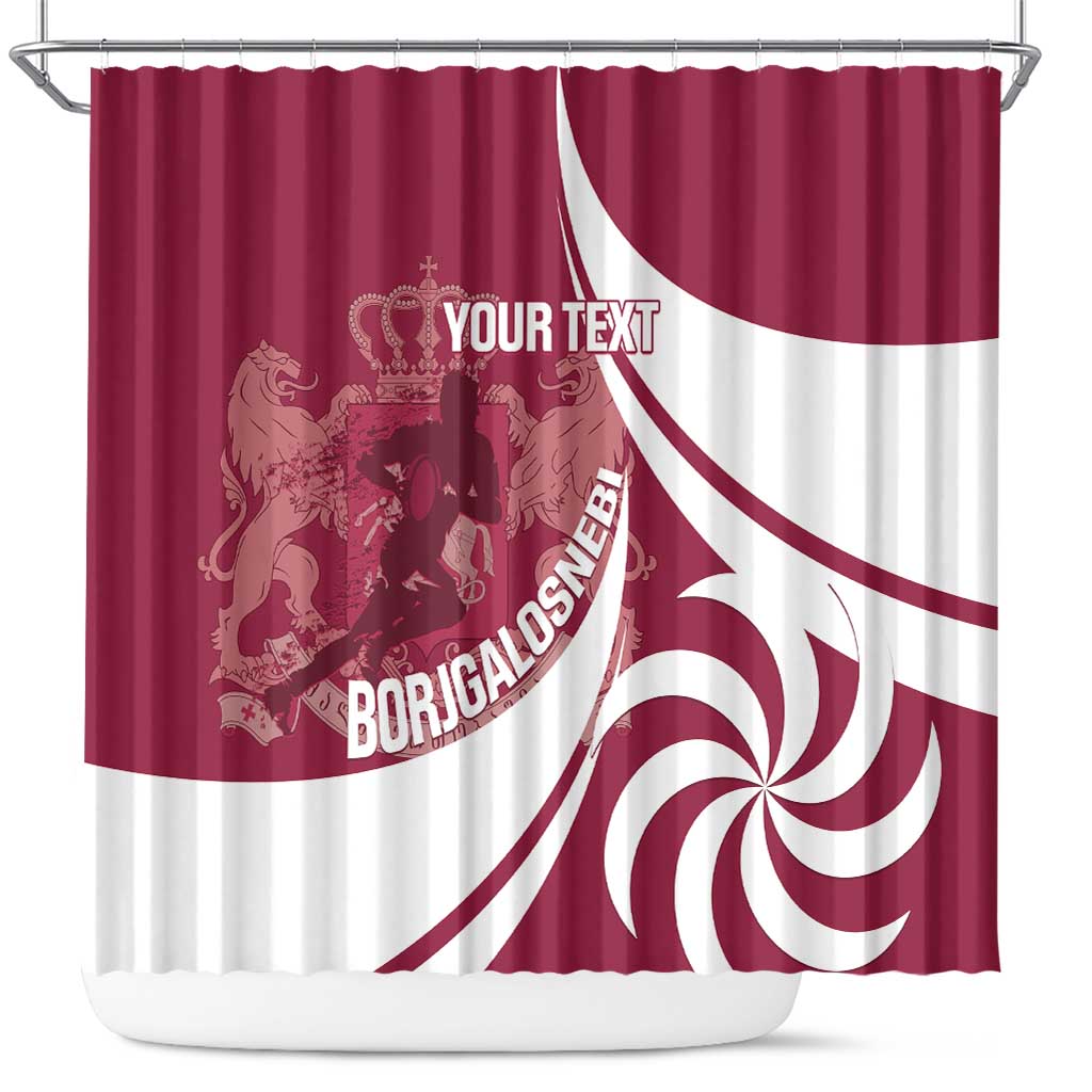 Custom Georgia Rugby Shower Curtain Go Borjgalosnebi LT14