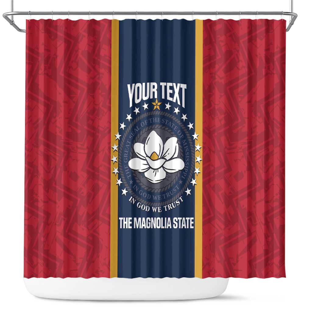 United States Mississippi Shower Curtain Magnolia State Flag Style LT14