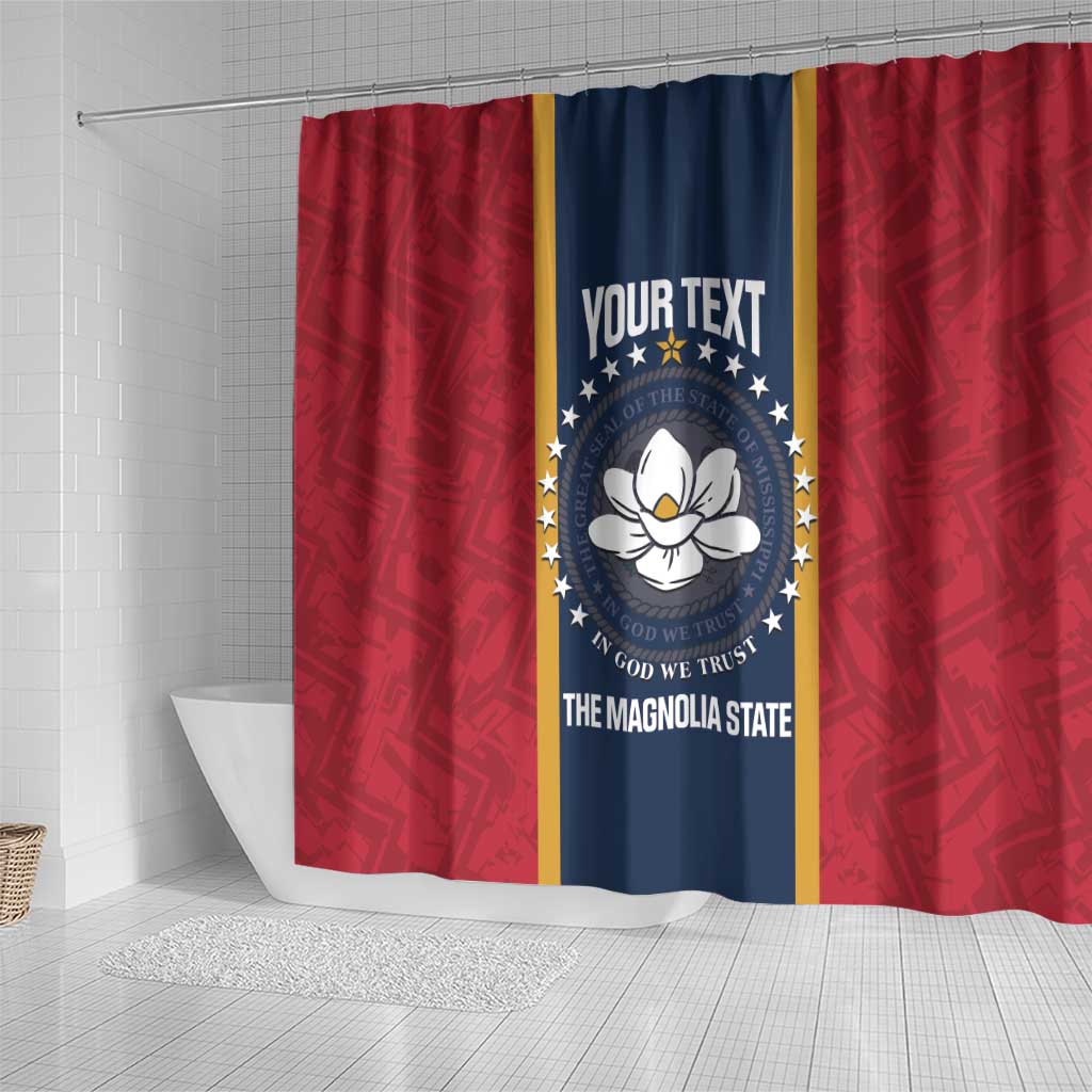 United States Mississippi Shower Curtain Magnolia State Flag Style LT14