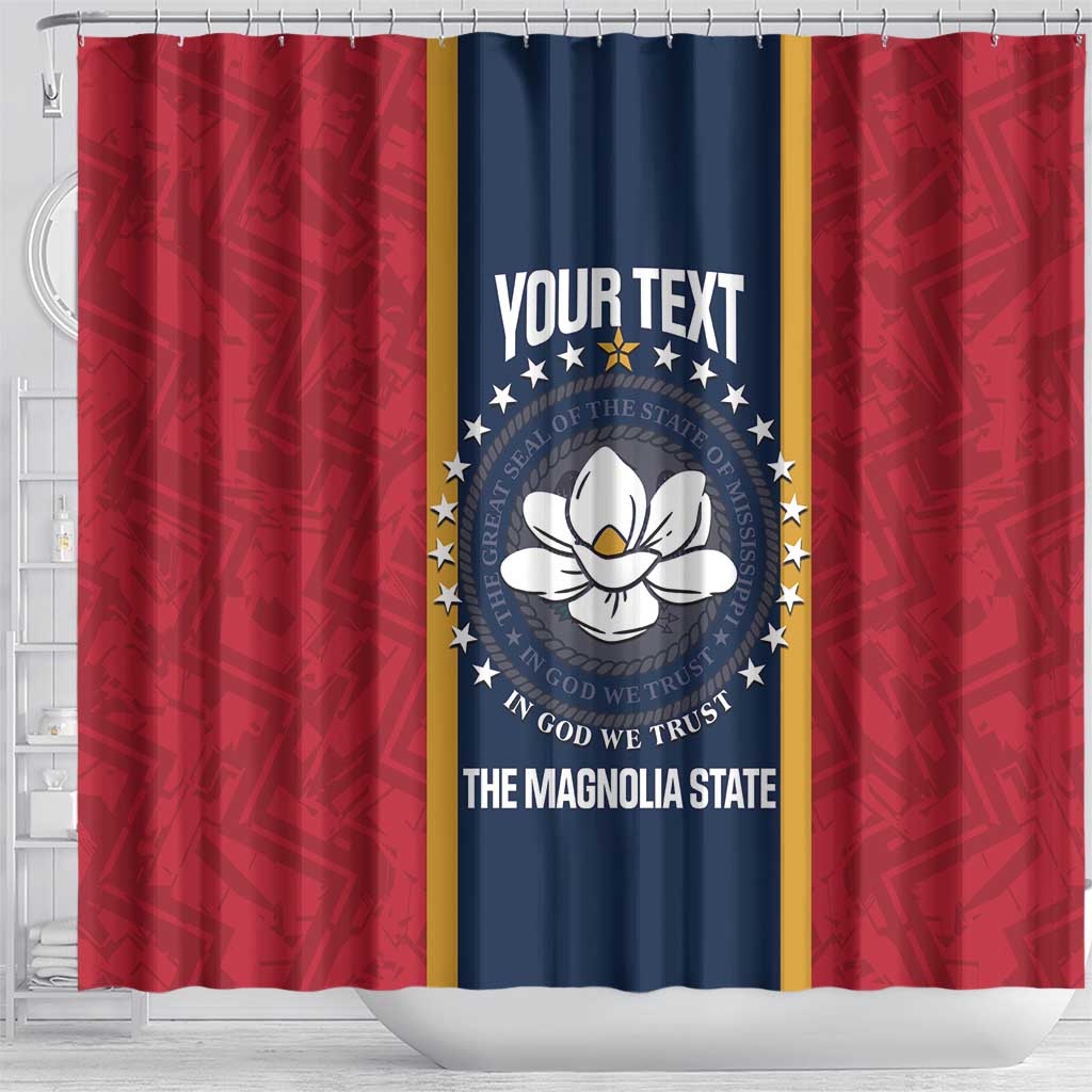 United States Mississippi Shower Curtain Magnolia State Flag Style LT14