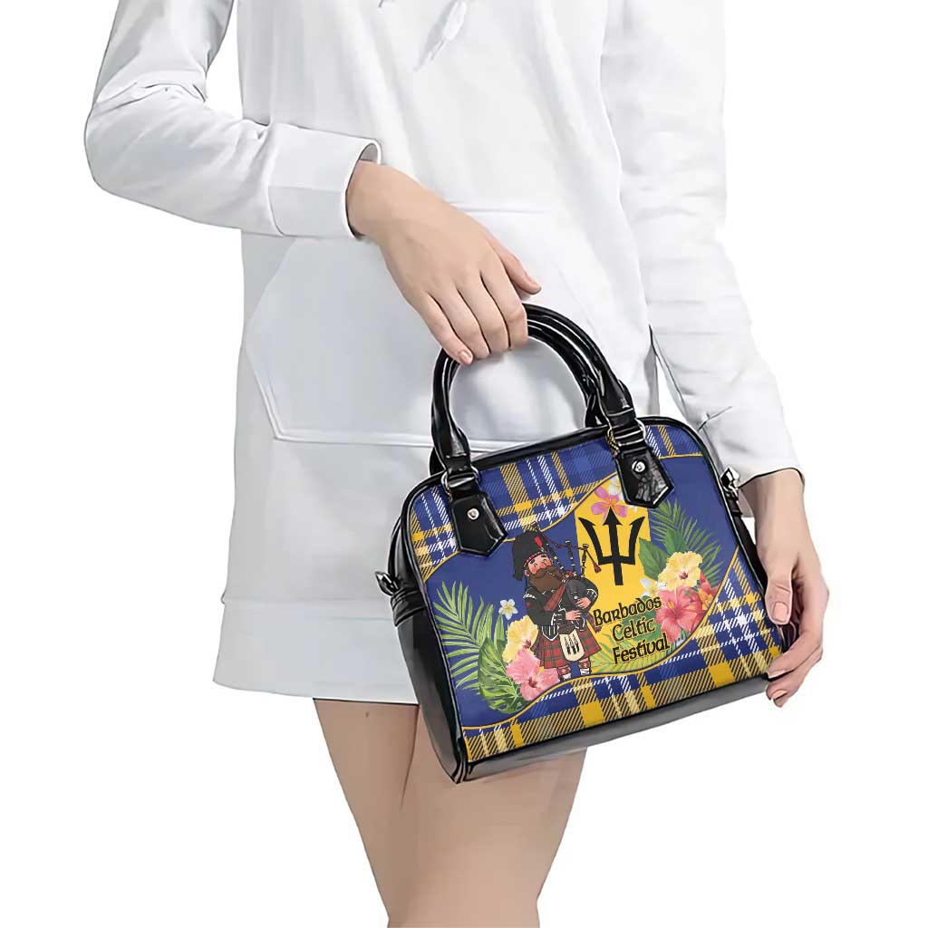 Barbados Celtic 2025 Festival Shoulder Handbag Scottish Man With Bagpipes LT14