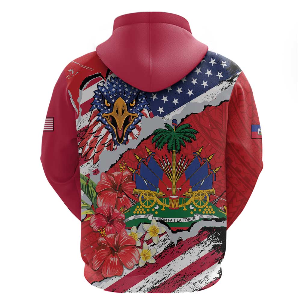 Haitian Heritage Month Hoodie Haitian Americans Proud Grunge Style LT14