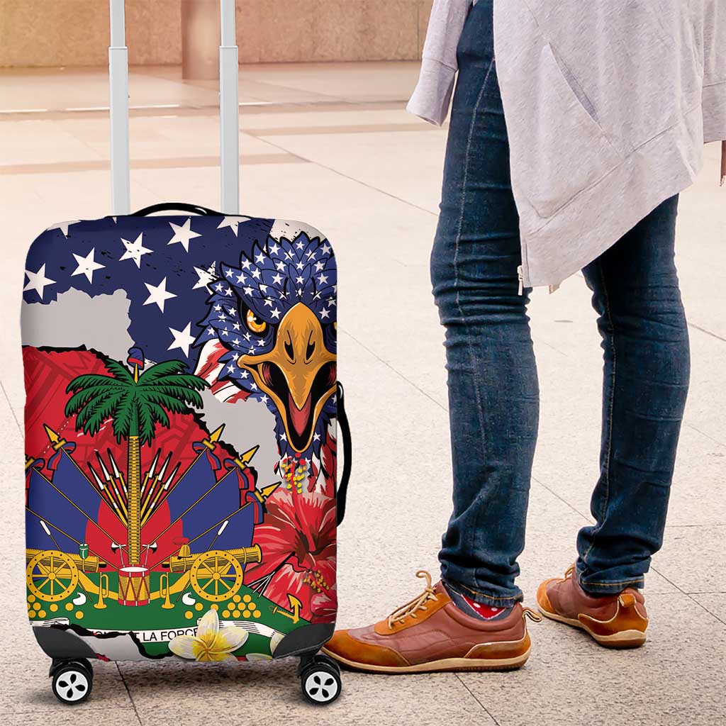 Haitian Heritage Month Luggage Cover Haitian Americans Proud Grunge Style LT14