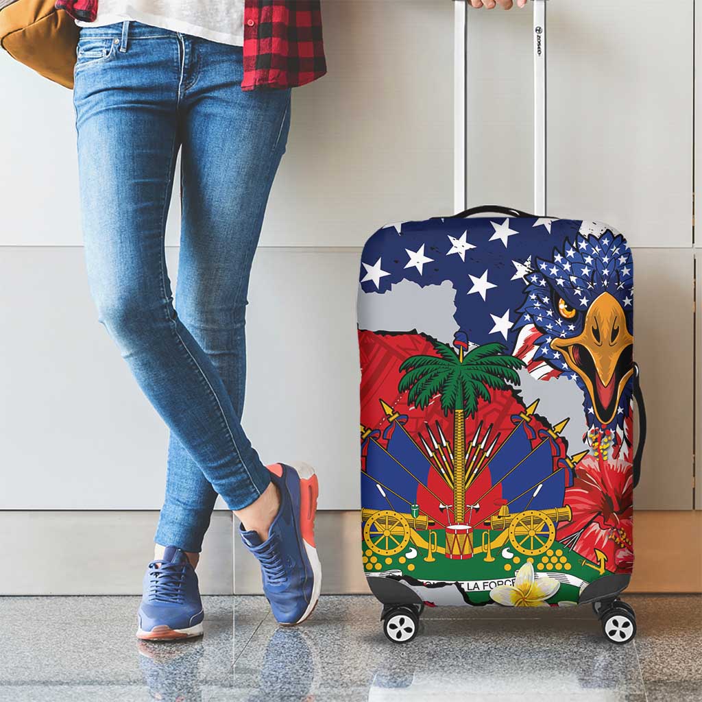 Haitian Heritage Month Luggage Cover Haitian Americans Proud Grunge Style LT14