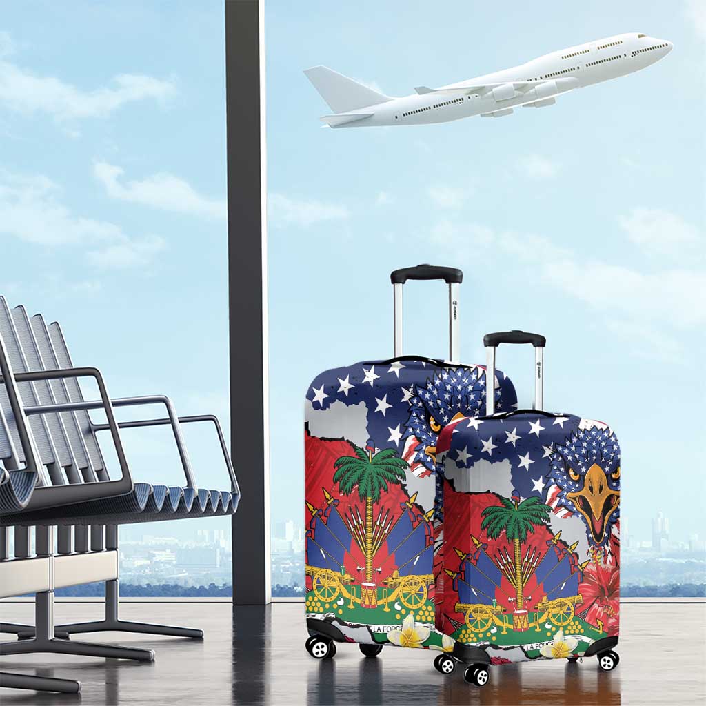 Haitian Heritage Month Luggage Cover Haitian Americans Proud Grunge Style LT14
