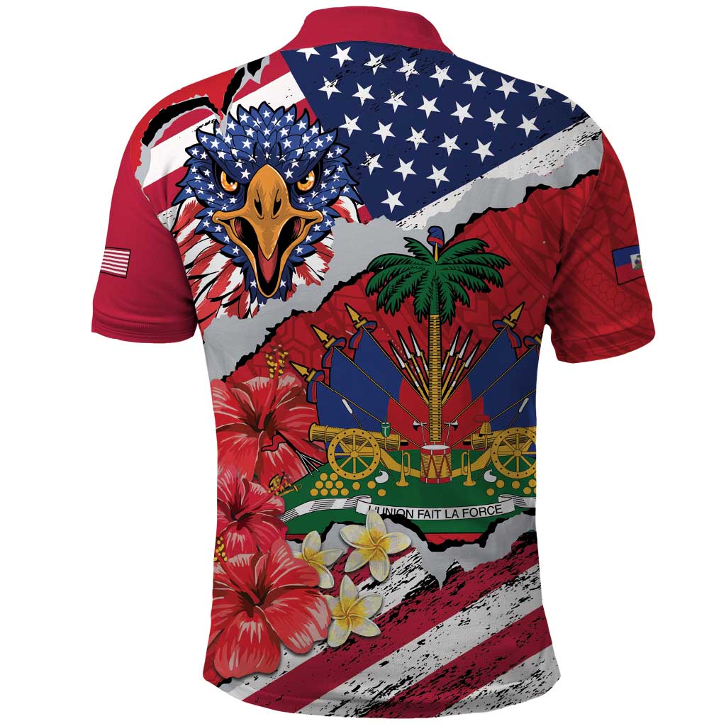 Haitian Heritage Month Polo Shirt Haitian Americans Proud Grunge Style LT14