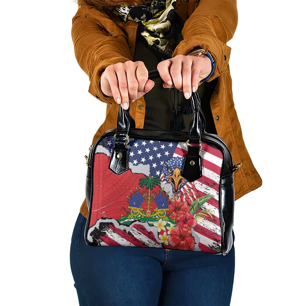 Haitian Heritage Month Shoulder Handbag Haitian Americans Proud Grunge Style LT14