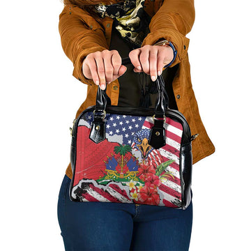 Haitian Heritage Month Shoulder Handbag Haitian Americans Proud Grunge Style LT14