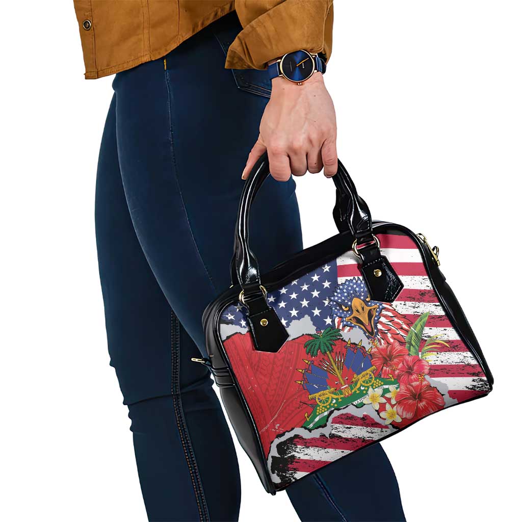 Haitian Heritage Month Shoulder Handbag Haitian Americans Proud Grunge Style LT14