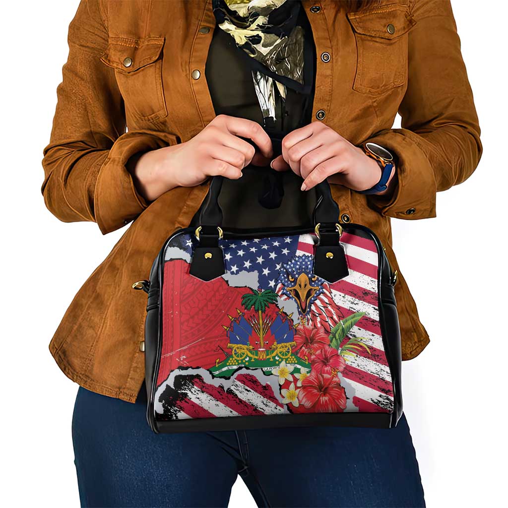 Haitian Heritage Month Shoulder Handbag Haitian Americans Proud Grunge Style LT14