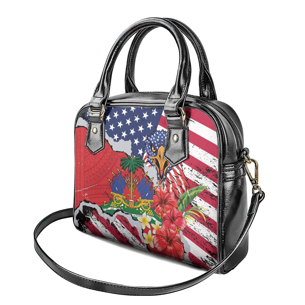 Haitian Heritage Month Shoulder Handbag Haitian Americans Proud Grunge Style LT14