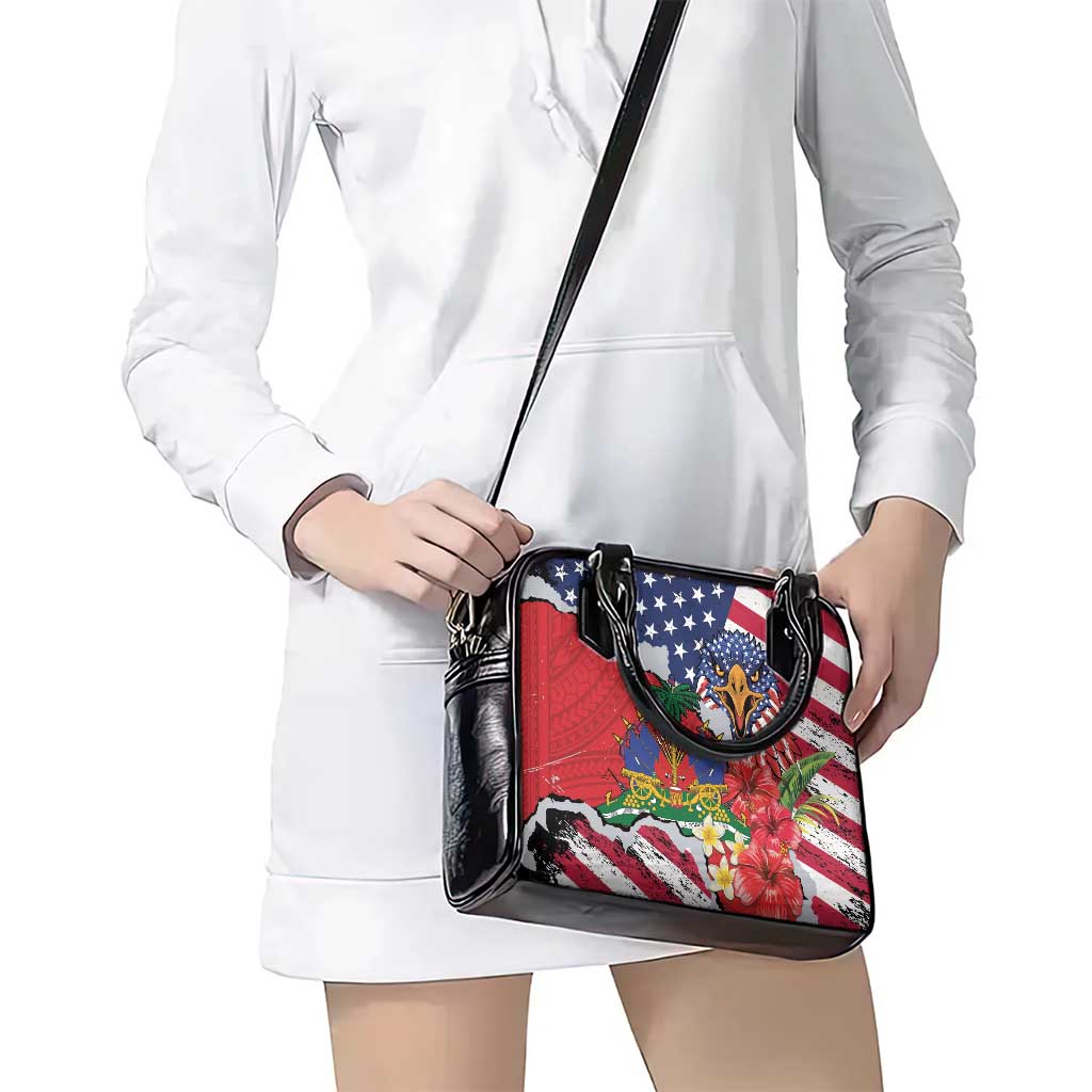 Haitian Heritage Month Shoulder Handbag Haitian Americans Proud Grunge Style LT14