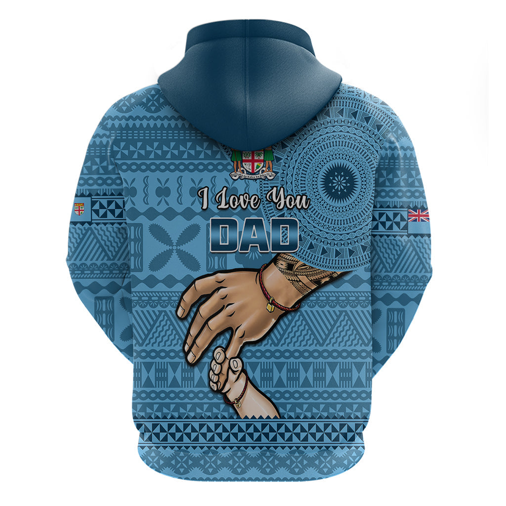 Polynesian Pride Father Day Fiji Hoodie I Love You Dad Fijian Tapa Pattern LT14