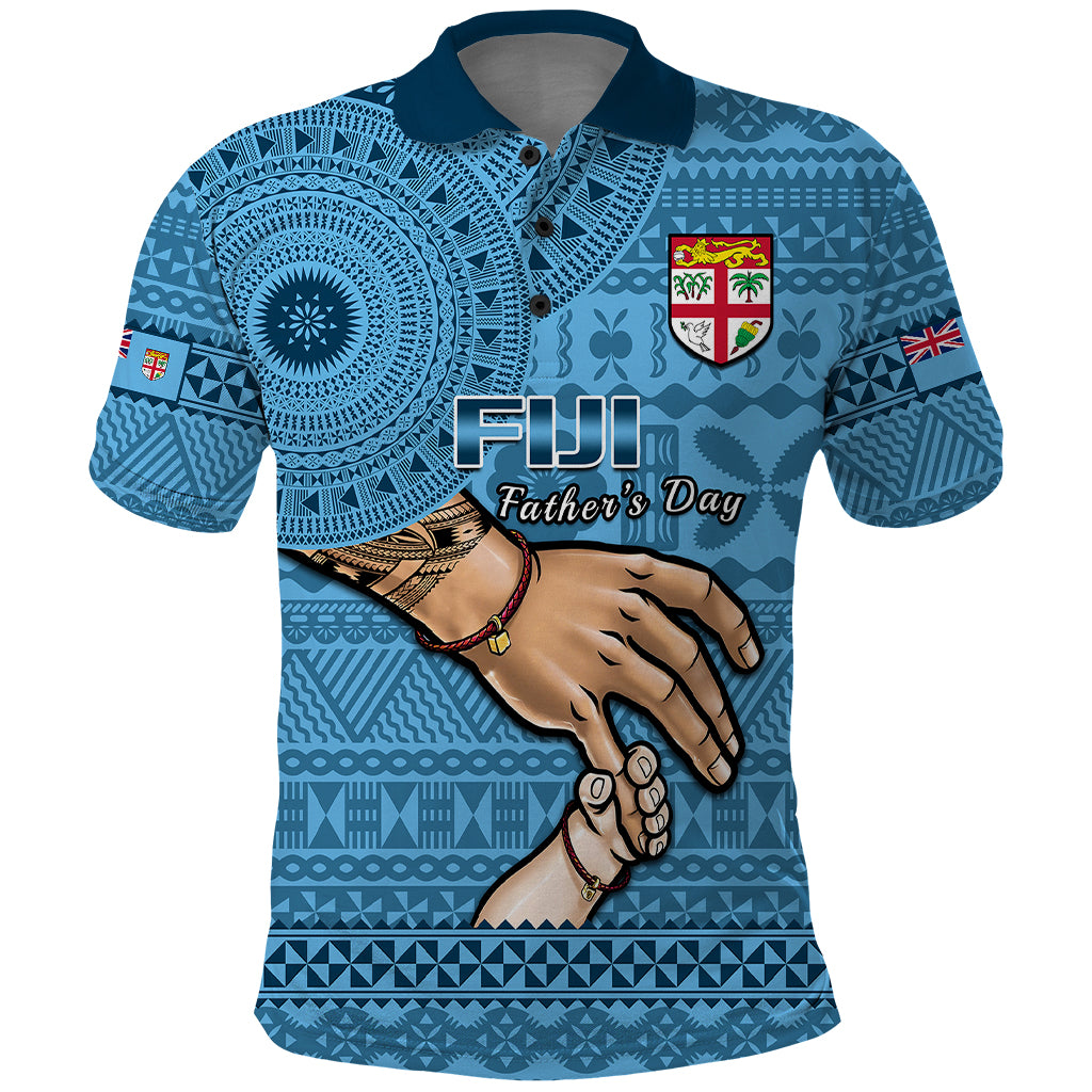Personalised Father Day Fiji Polo Shirt I Love You Dad Fijian Tapa Pattern LT14